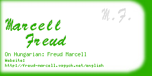 marcell freud business card